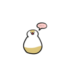 クリーム文鳥スタンプ（個別スタンプ：4）
