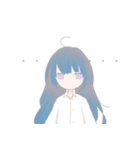 ゆるい灰色女の子のスタンプ（個別スタンプ：2）