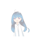 ゆるい灰色女の子のスタンプ（個別スタンプ：17）