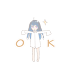ゆるい灰色女の子のスタンプ（個別スタンプ：25）