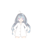 ゆるい灰色女の子のスタンプ（個別スタンプ：32）