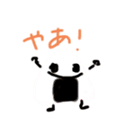 かわいいフード君のあいさつ（個別スタンプ：1）