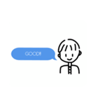 男の子吹き出し（個別スタンプ：6）