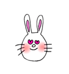 ほっぺたが赤いうさぎちゃんたち（個別スタンプ：2）