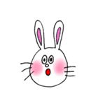 ほっぺたが赤いうさぎちゃんたち（個別スタンプ：3）