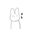 だるそうなウサギ（個別スタンプ：3）