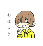 人間とえびちゃん（個別スタンプ：1）