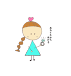 みつあみとハートの子（個別スタンプ：10）