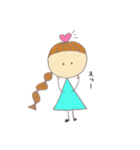 みつあみとハートの子（個別スタンプ：11）