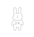 [リメイク] かわいげのないうさぎスタンプ（個別スタンプ：5）