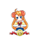 血液型＆星座 カワイイ女の子（個別スタンプ：5）