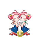 血液型＆星座 カワイイ女の子（個別スタンプ：7）