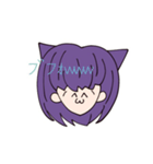 顔文字スタンプ 猫の女の子（個別スタンプ：5）