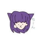 顔文字スタンプ 猫の女の子（個別スタンプ：13）