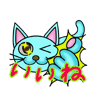 水色 にゃんしー（個別スタンプ：8）