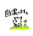 眉間にしわ(犬っぽい猫)（個別スタンプ：39）