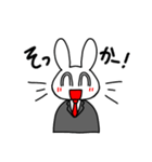 基本的に笑顔で対応するうさぎさん（個別スタンプ：35）