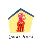 家で過ごすタコの親子（個別スタンプ：1）