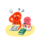家で過ごすタコの親子（個別スタンプ：8）