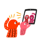 家で過ごすタコの親子（個別スタンプ：11）