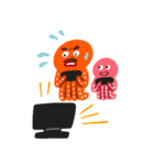家で過ごすタコの親子（個別スタンプ：12）