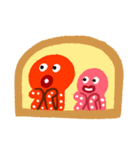 家で過ごすタコの親子（個別スタンプ：19）
