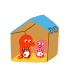 家で過ごすタコの親子（個別スタンプ：22）
