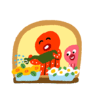 家で過ごすタコの親子（個別スタンプ：26）