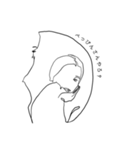 Line Art Lady（京都弁）（個別スタンプ：24）