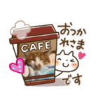 茶白猫むむ いろいろVer.（個別スタンプ：5）