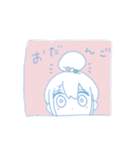 あおいろもちもち女の子（個別スタンプ：30）