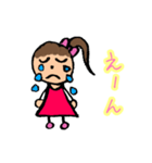 小さい子がお絵かきした女の子（個別スタンプ：18）