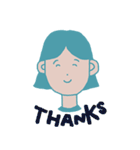 丸みを帯びた人々（個別スタンプ：9）