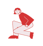 丸みを帯びた人々（個別スタンプ：29）