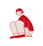 丸みを帯びた人々（個別スタンプ：33）