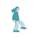 丸みを帯びた人々（個別スタンプ：34）