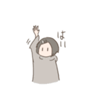 表情筋がしんでる女の子のゆるスタンプ（個別スタンプ：6）