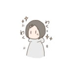 表情筋がしんでる女の子のゆるスタンプ（個別スタンプ：9）