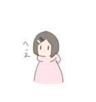 表情筋がしんでる女の子のゆるスタンプ（個別スタンプ：11）