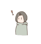 表情筋がしんでる女の子のゆるスタンプ（個別スタンプ：15）