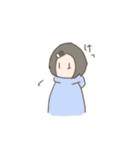 表情筋がしんでる女の子のゆるスタンプ（個別スタンプ：18）