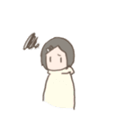 表情筋がしんでる女の子のゆるスタンプ（個別スタンプ：21）
