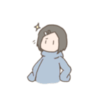 表情筋がしんでる女の子のゆるスタンプ（個別スタンプ：26）