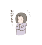 表情筋がしんでる女の子のゆるスタンプ（個別スタンプ：36）