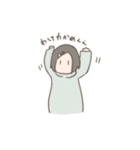 表情筋がしんでる女の子のゆるスタンプ（個別スタンプ：40）