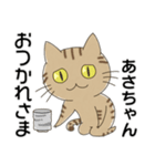 あさちゃん専用・名前スタンプ・茶とらネコ（個別スタンプ：11）