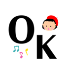 デカ文字女の子（個別スタンプ：5）