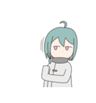 そでが長い少女（個別スタンプ：14）