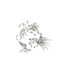 ぼさぼさガール（個別スタンプ：5）