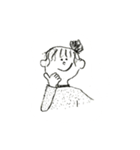 ぼさぼさガール（個別スタンプ：7）